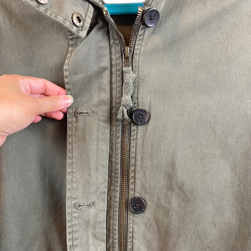 Lucky Brand Point Collar Long Sleeve Button Front Utility Jacket Sz. SP - Picture 10 of 13